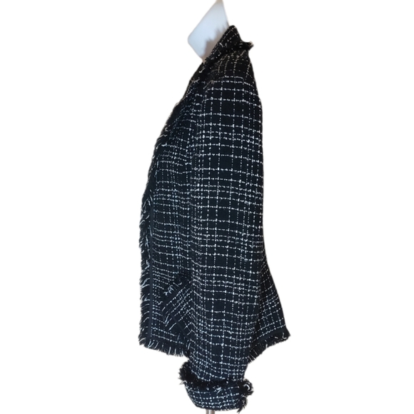 Black and White Tweed Blazer Size 12 - Picture 2 of 3